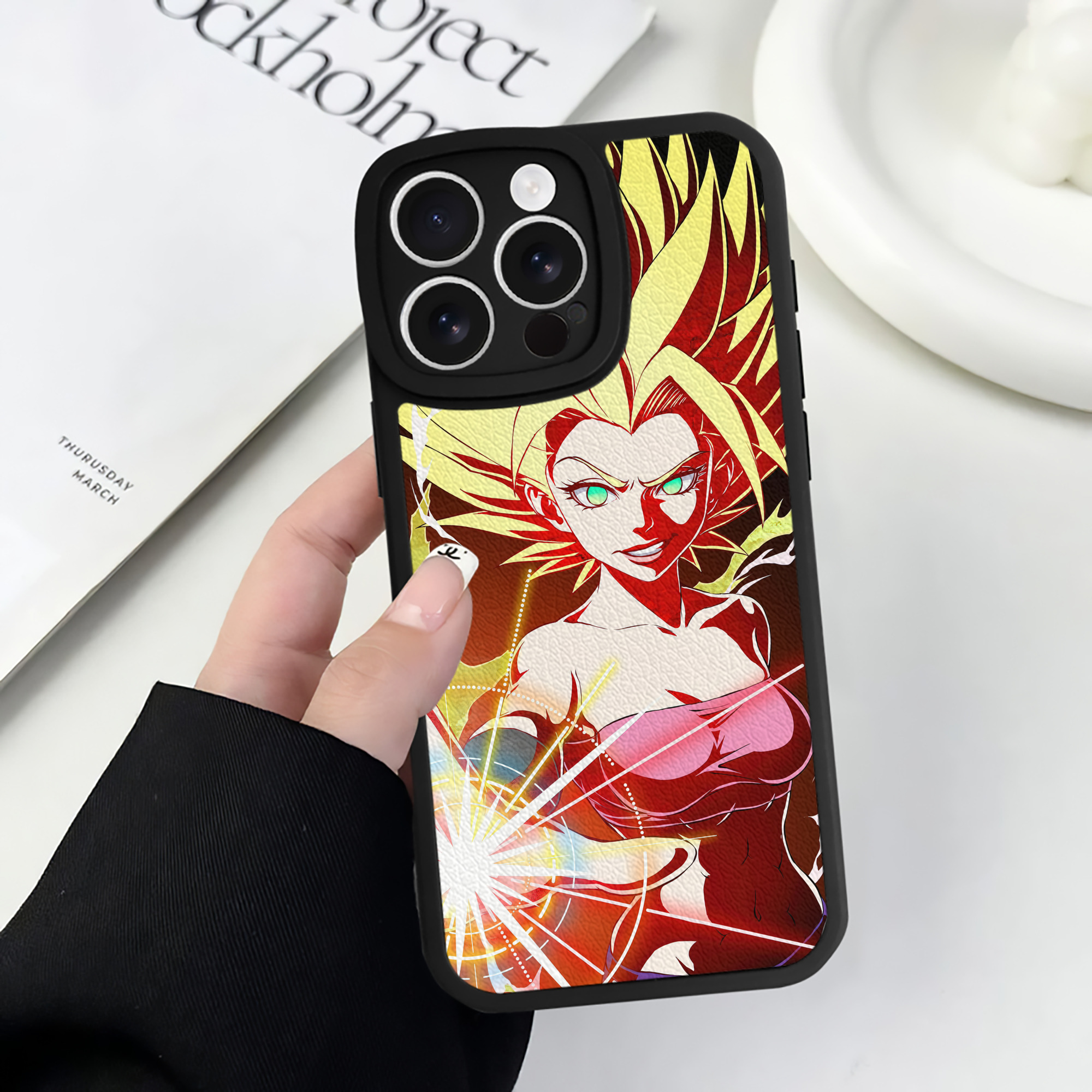 （画像用） ドラゴンボール DRAGON BALL 【iPhone 16シリーズ対応】シリコンスマホケース（レザー調） 材質：シリコン